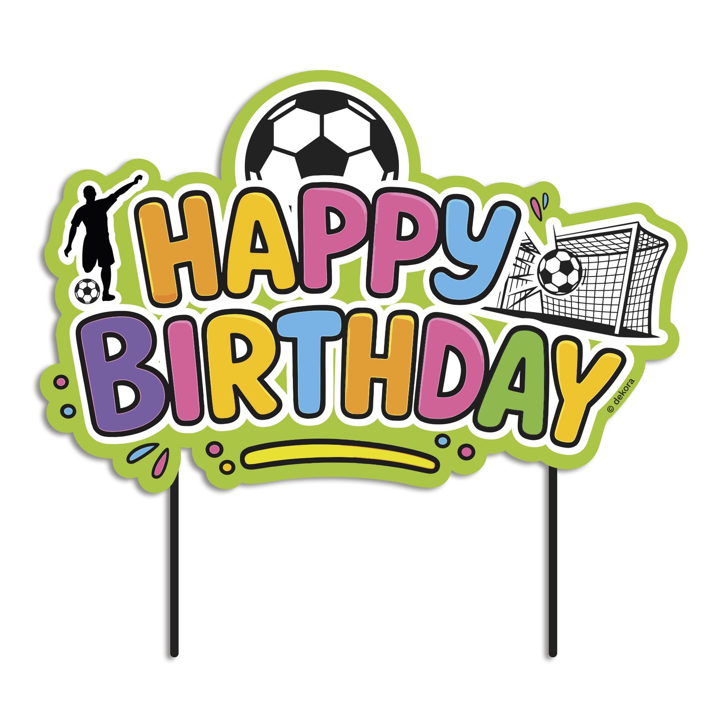 CAKE TOPPER PAPEL FÚTBOL COLOR 17,5 CM