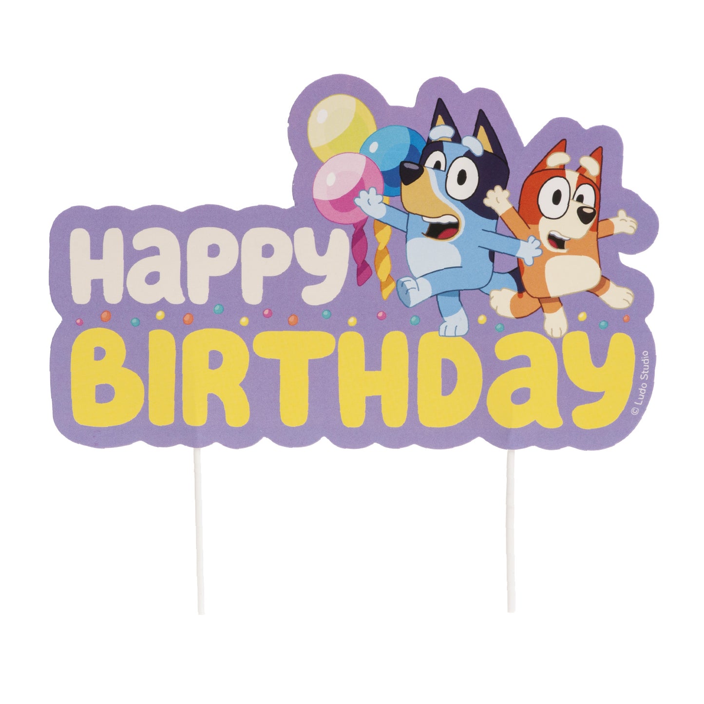 CAKE TOPPER PAPEL BLUEY Y BINGO 16,5 CM