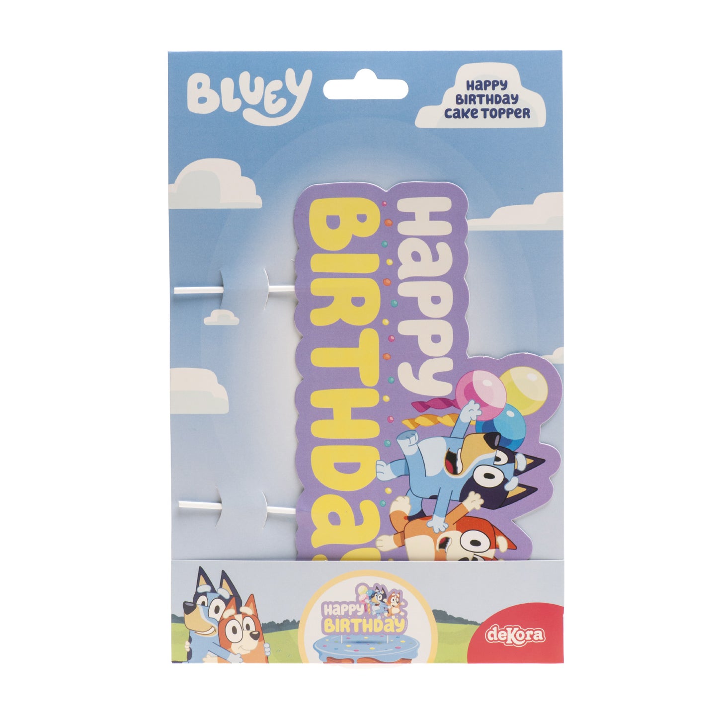 CAKE TOPPER PAPEL BLUEY Y BINGO 16,5 CM