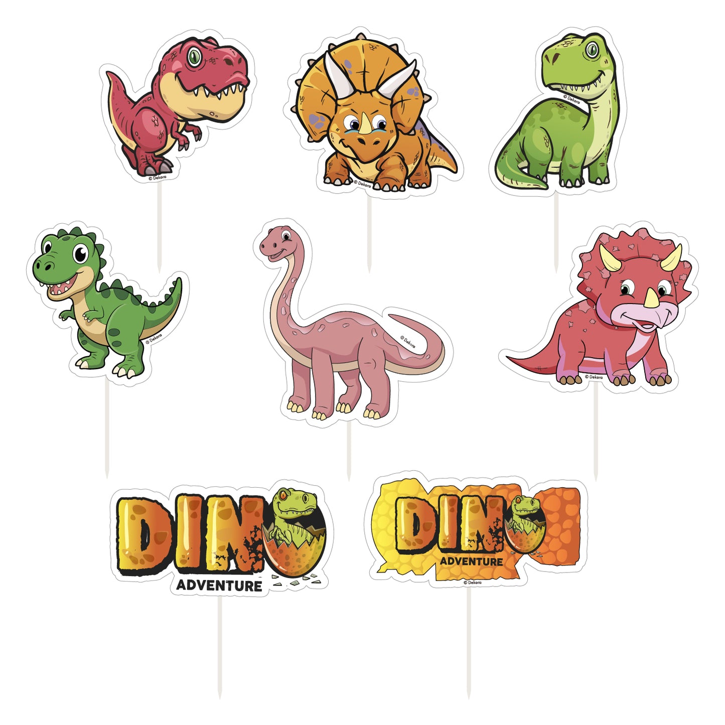 CUPCAKE TOPPERS PAPEL DINOSAURIOS - 16 UD