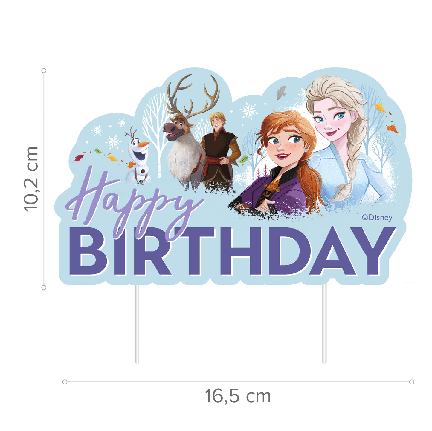 CAKE TOPPER PAPEL FROZEN 17,5 CM