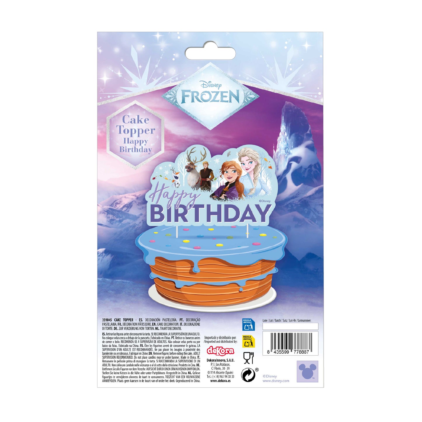 CAKE TOPPER PAPEL FROZEN 17,5 CM