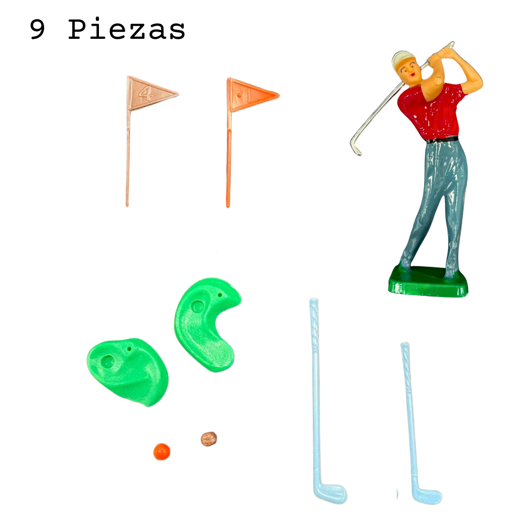 JUGADORES PARA TARTA DE GOLF - 7 PIEZAS