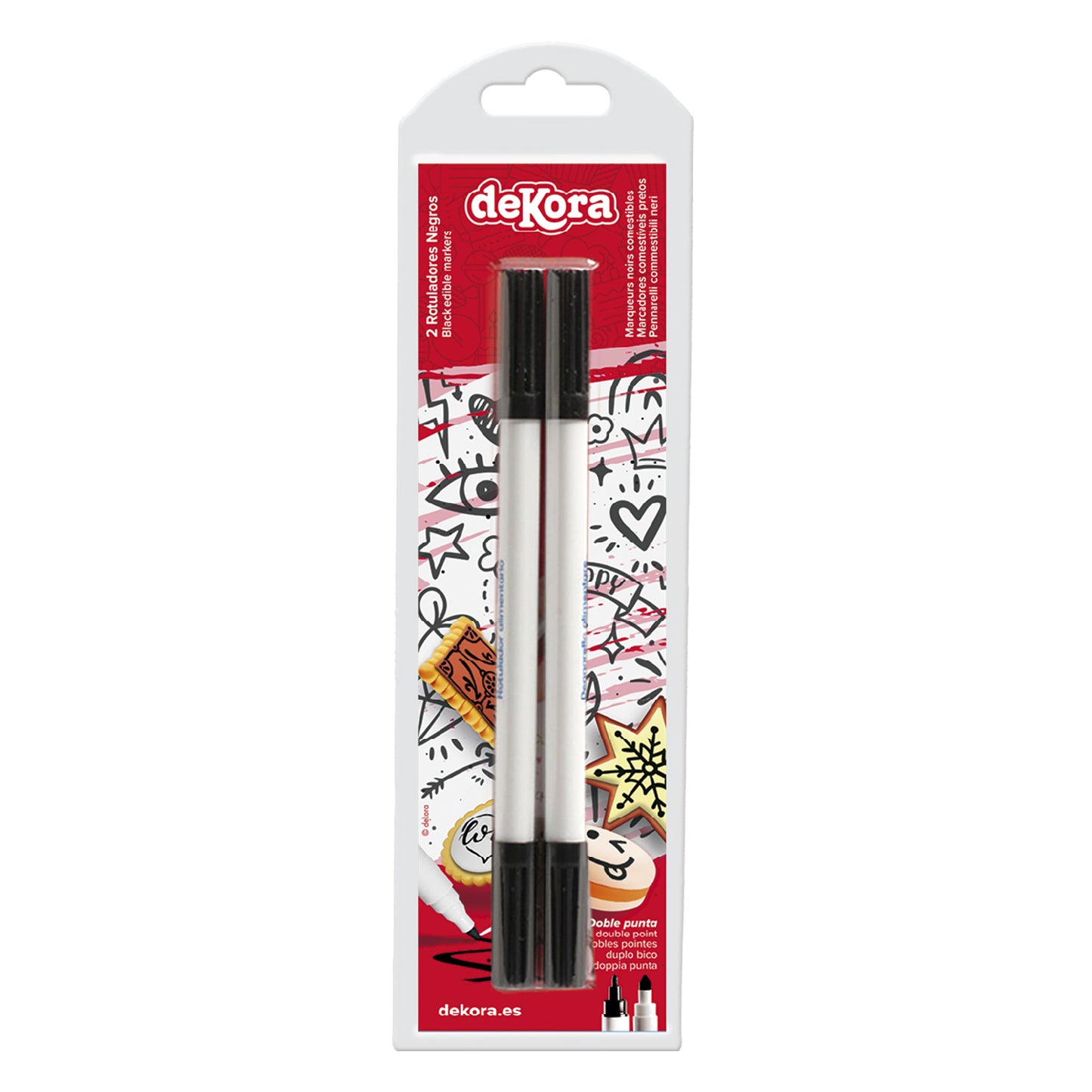 ROTULADOR COMESTIBLE NEGRO DOBLE PUNTA 2 UD