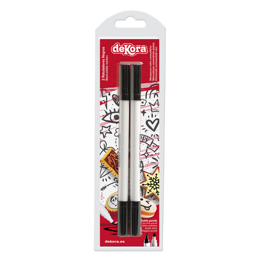 ROTULADOR COMESTIBLE NEGRO DOBLE PUNTA 2 UD