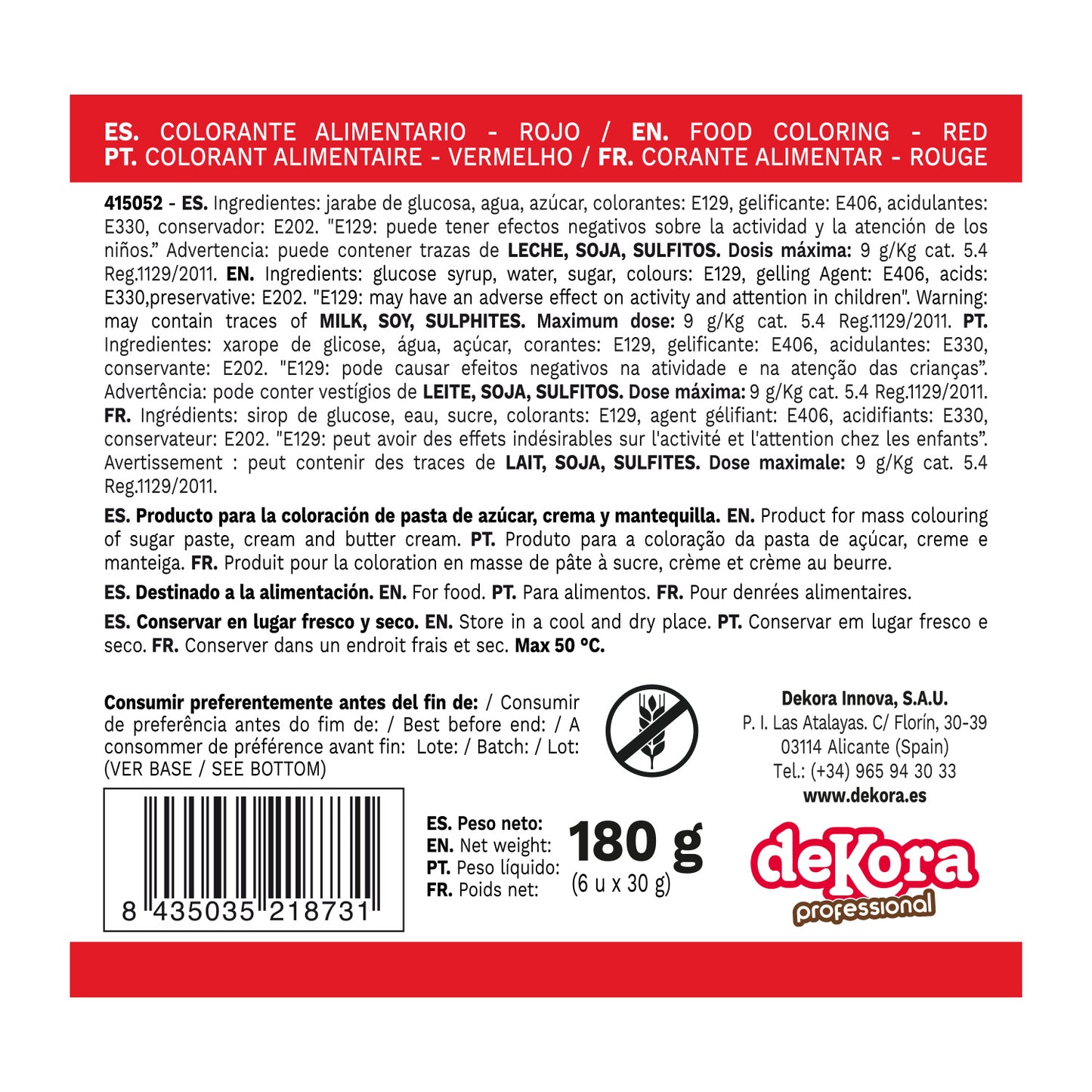 COLORANTE EN PASTA 30G