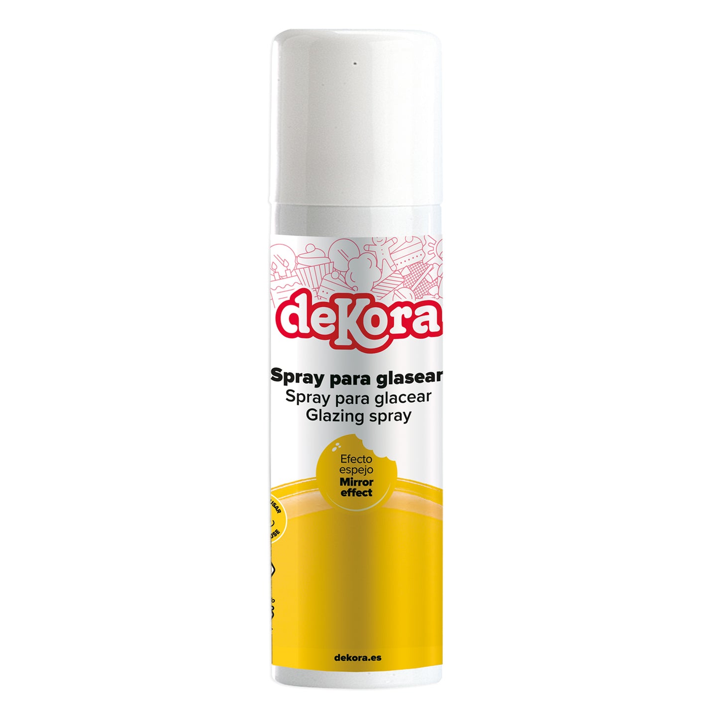 SPRAY GLAZE AMARILLO CON EFECTO ESPEJO 280G