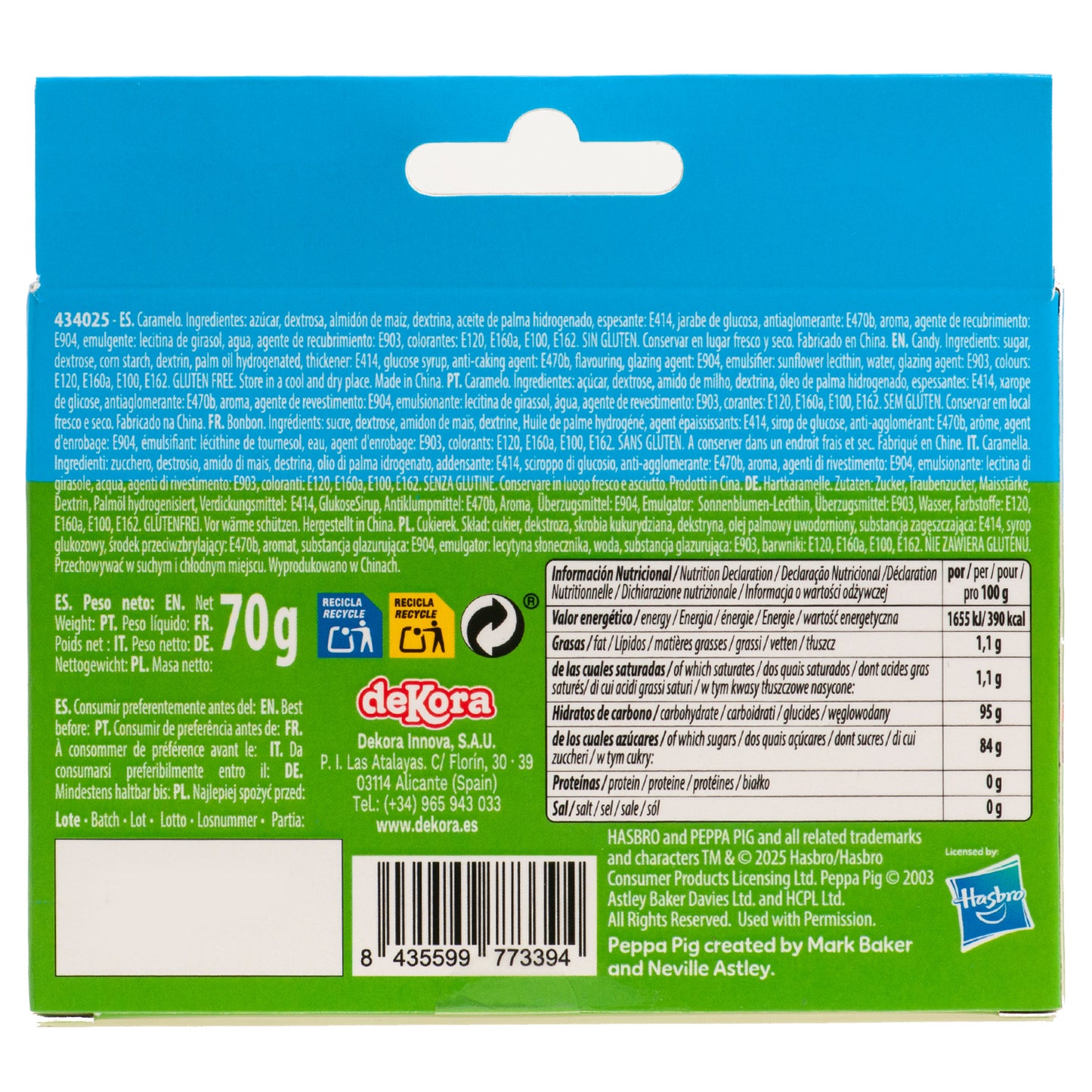 SPRINKLE MIX PEPPA PIG 70G