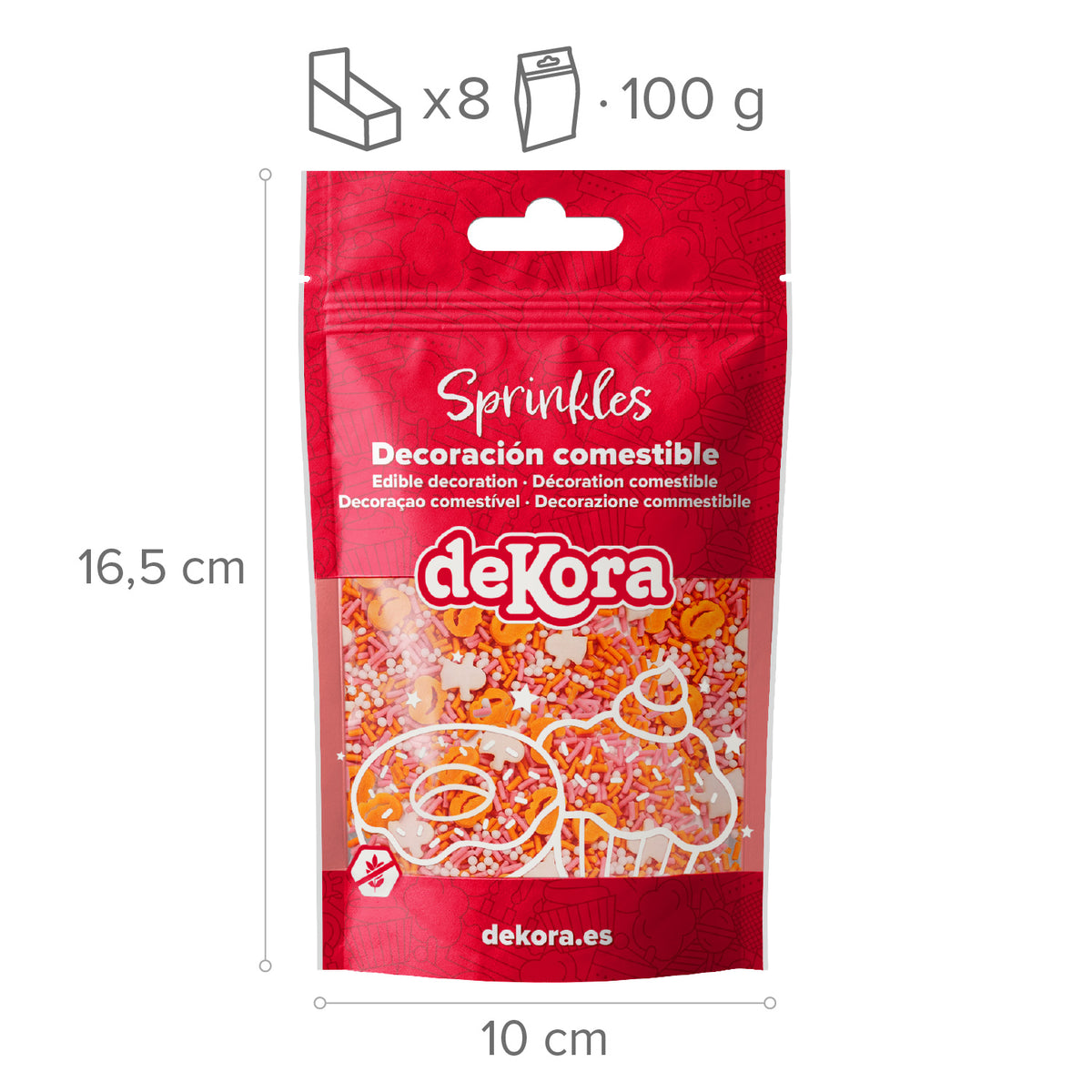 SPRINKLE MIX CALABAZA Y FANTASMA BOO-TIFUL HALLOWEEN 100 GR
