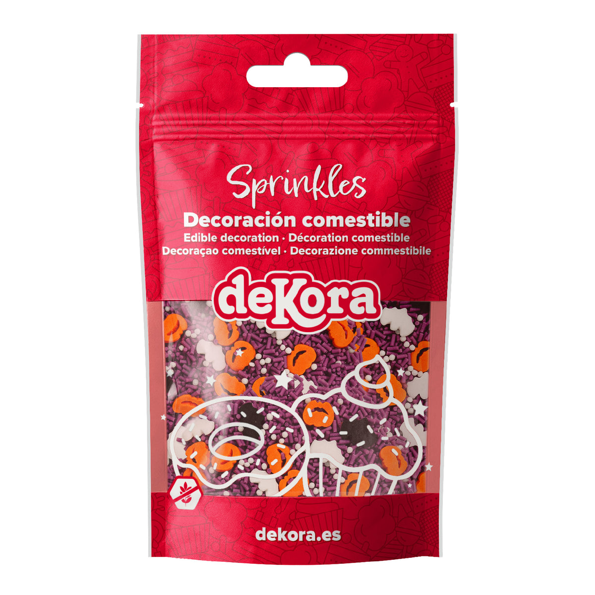 SPRINKLE MIX CALABAZA Y MURCIELAGOS HALLOWEEN 100 GR
