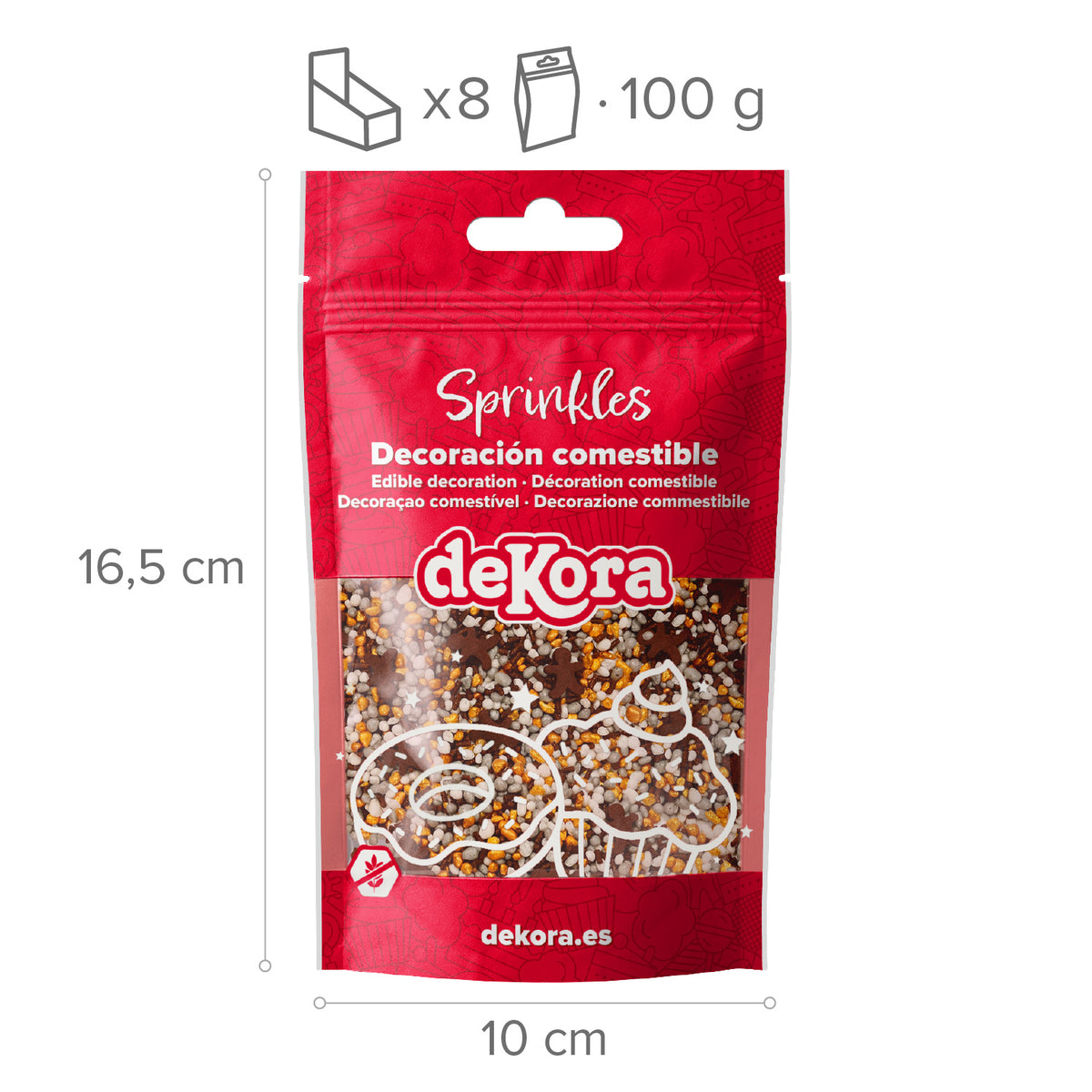 SPRINKLE MIX FIGURA JENGIBRE Y CRUNCHIES GINGER GLOW 100 GR
