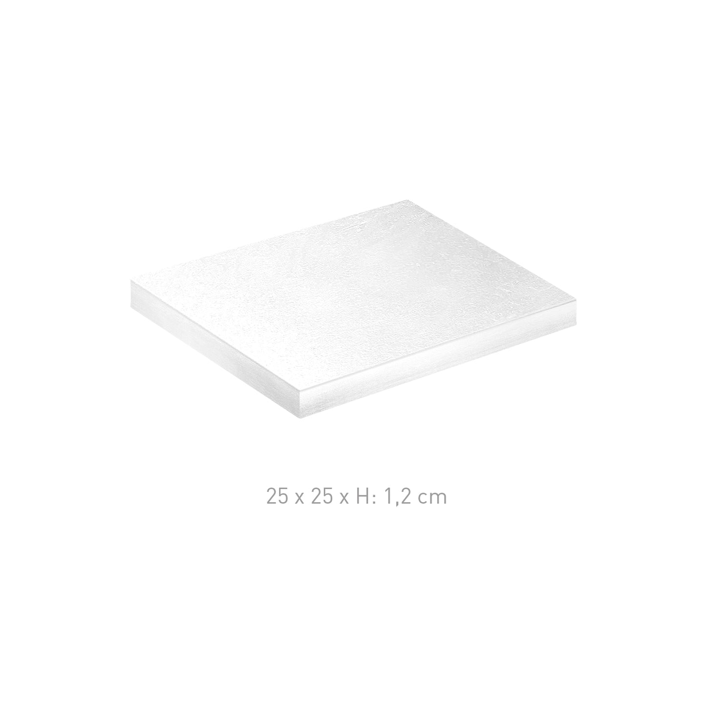 BASE DE TARTA CUADRADA BLANCA 25X25 CM
