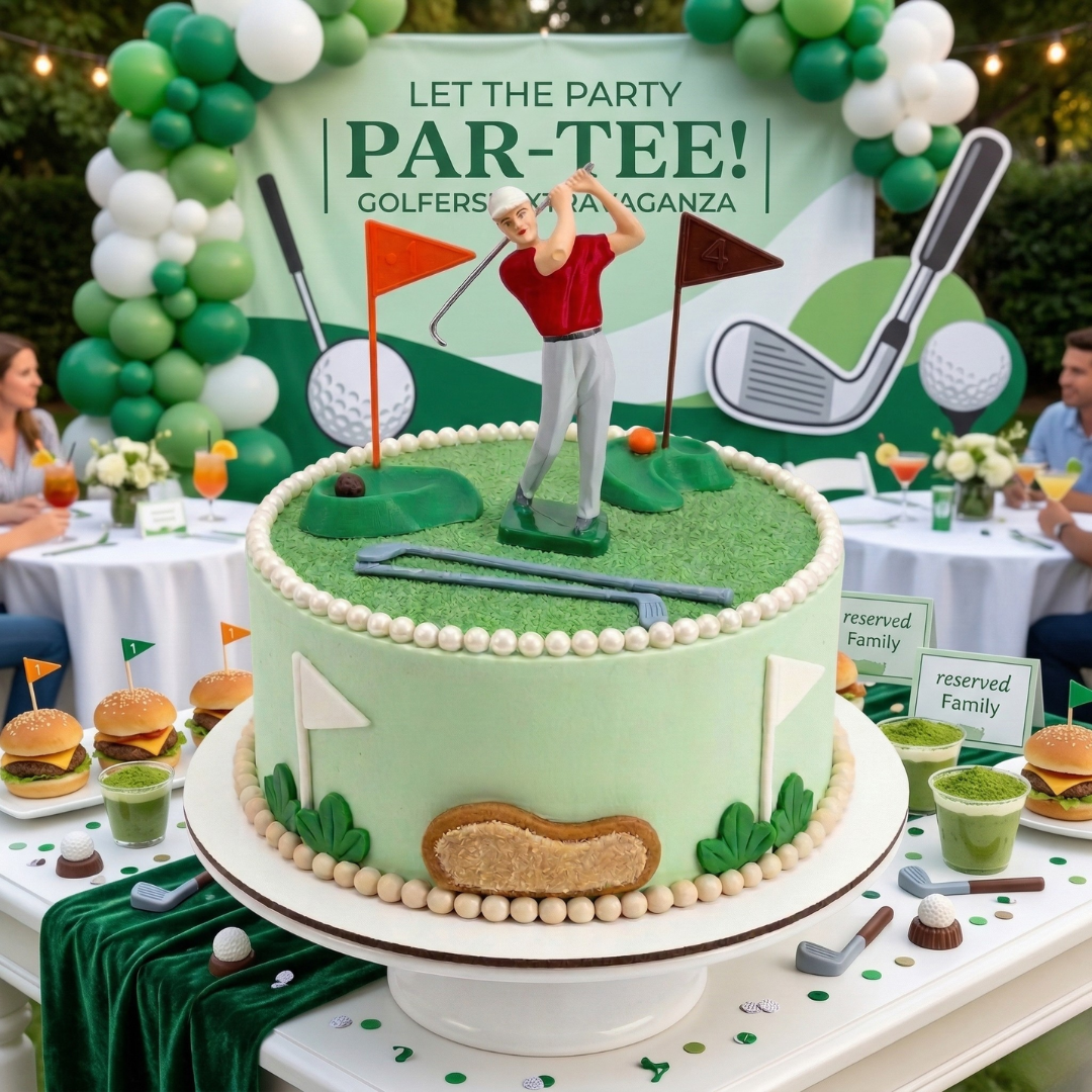 JUGADORES PARA TARTA DE GOLF - 7 PIEZAS