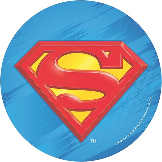 OBLEA PARA TARTAS DE SUPERMAN REDONDA DE 20CM