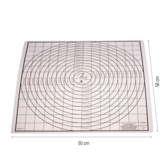 TAPETE ANTIDESLIZANTE FONDANT CIRCULOS CONCENTRICOS 60X58CM