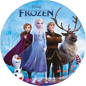 OBLEA PARA TARTAS DE FROZEN REDONDA DE 20CM