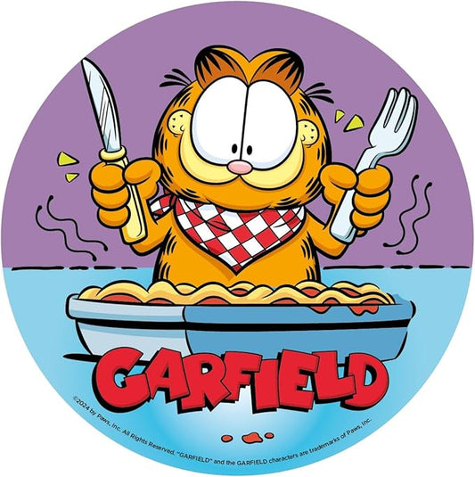 OBLEA PARA TARTAS DE GARFIELD REDONDA DE 20CM