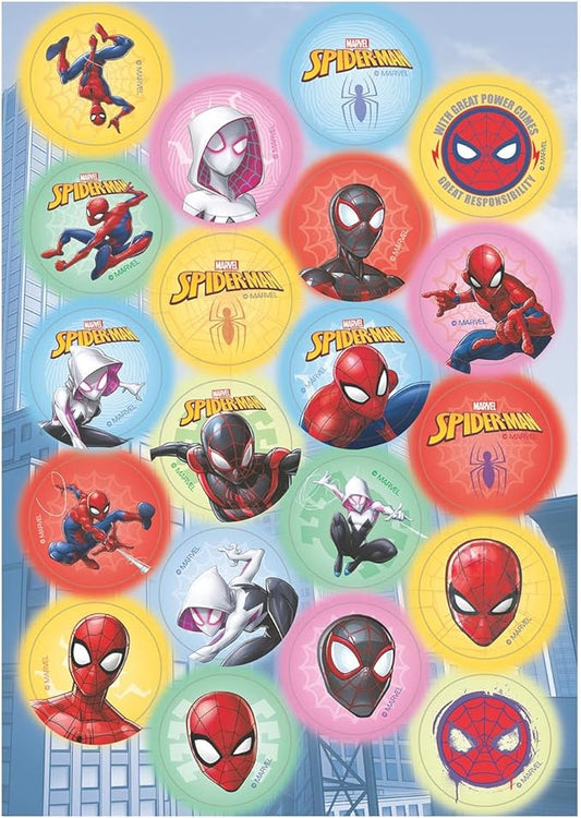 MINI DISCOS DE OBLEA DE SPIDERMAN REDONDOS DE 3,4CM