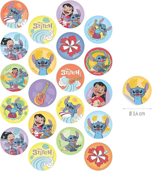 MINI DISCOS DE OBLEA DE STITCH REDONDOS DE 3,4CM