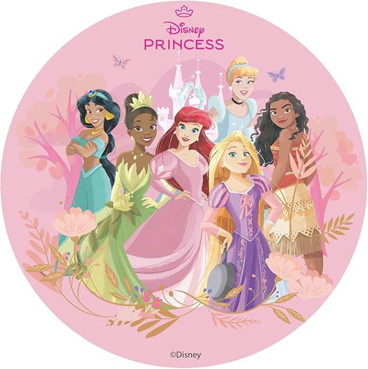 OBLEA PARA TARTAS DE PRINCESAS REDONDA DE 20CM