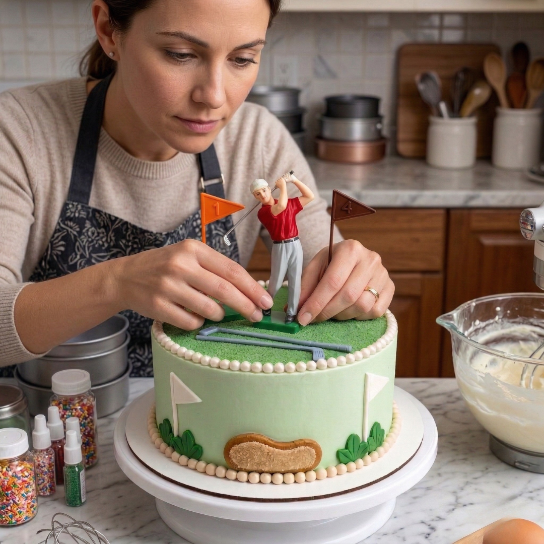 JUGADORES PARA TARTA DE GOLF - 7 PIEZAS