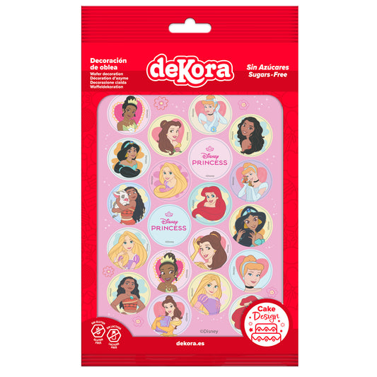 MINI DISCOS DE OBLEA DE PRINCESAS DISNEY REDONDOS DE 3,4CM