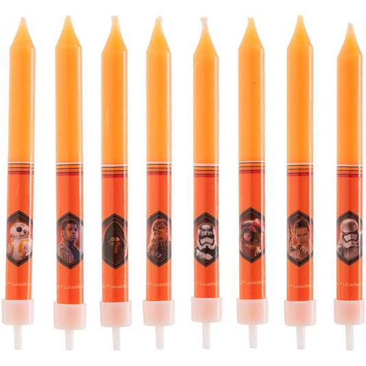 8 VELAS CERA STARWARS