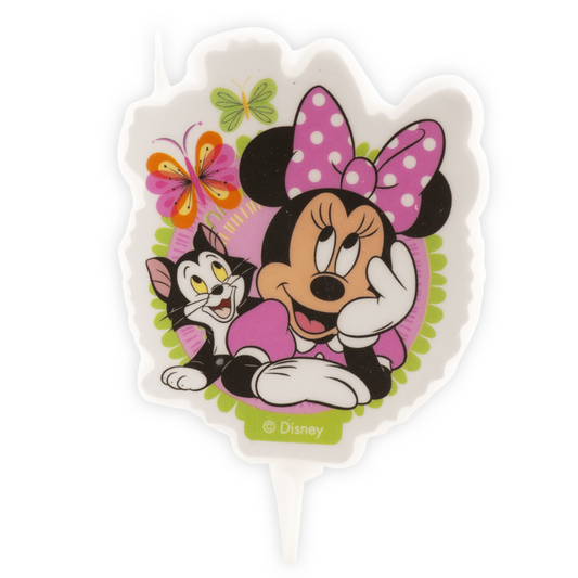 VELA TARTA CUMPLEAÑOS MINNIE MOUSE ROSA