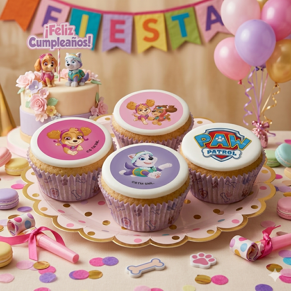 MINI DISCOS DE OBLEA DE SKYE & EVEREST REDONDOS DE 3,4CM