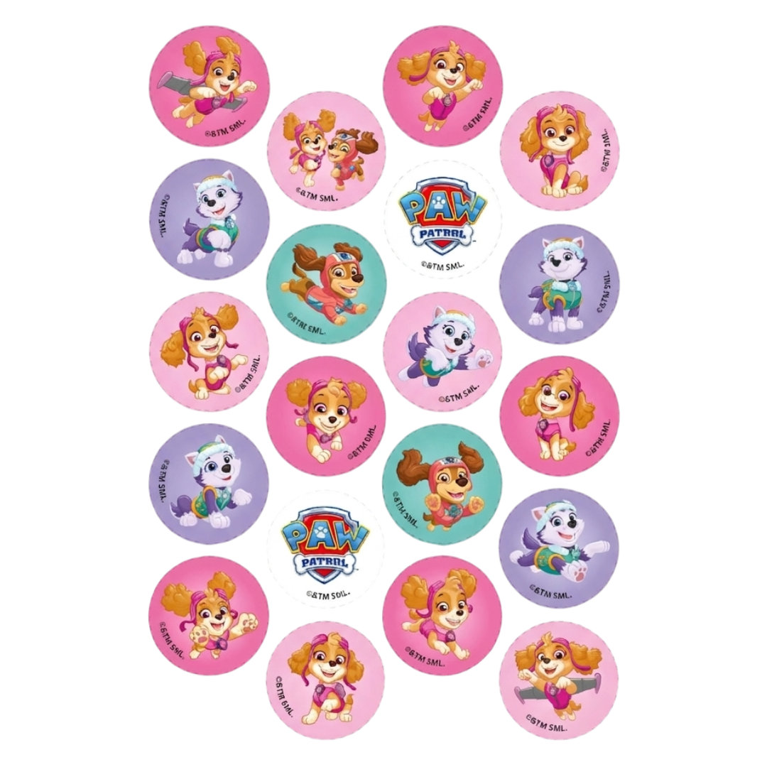 MINI DISCOS DE OBLEA DE SKYE & EVEREST REDONDOS DE 3,4CM