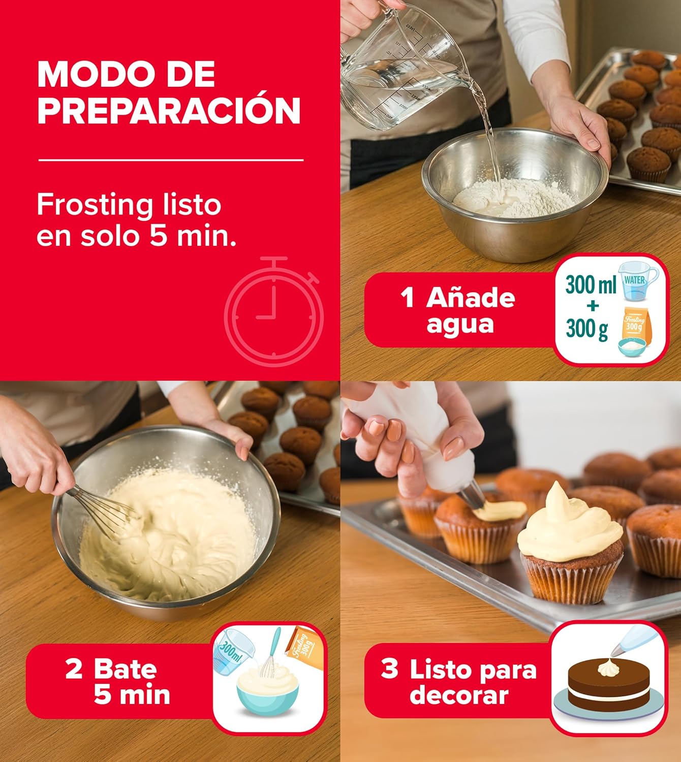 FROSTING EN POLVO VAINILLA 300 G
