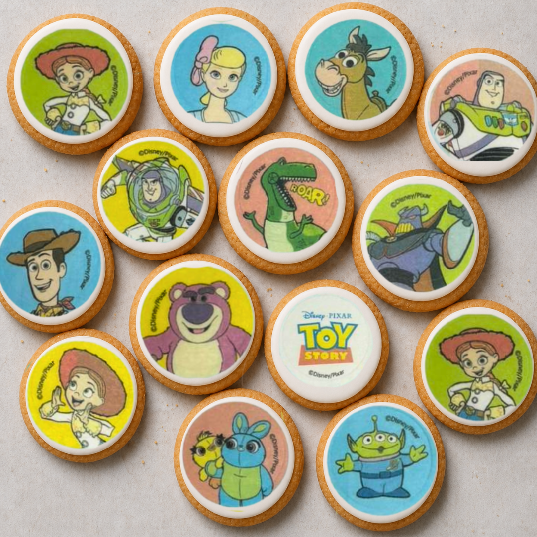 MINI DISCOS DE OBLEA DE TOY STORY REDONDOS DE 3,4CM