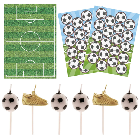 Kit Fiesta Fútbol: Velas + Oblea + Mini discos