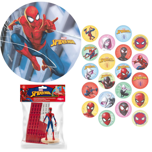 Kit Fiesta Spiderman: Oblea + Figurita + Mini Discos