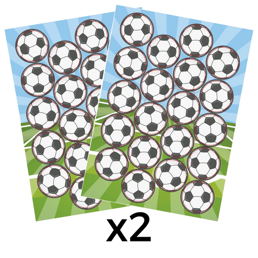 MINI DISCOS PARA CUPCAKES DE OBLEA DE BALONES FÚTBOL DE 3,4CM - PACK 2