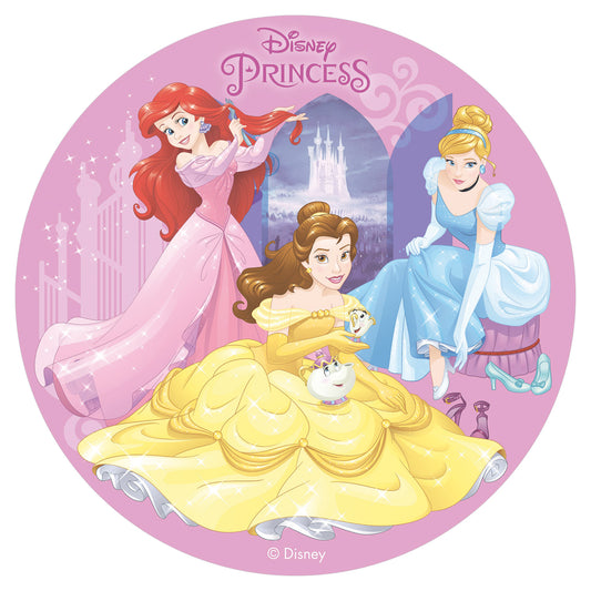 OBLEA PARA TARTAS DE PRINCESAS REDONDA DE 20CM