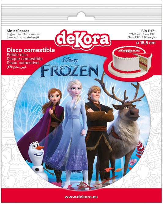 OBLEA PARA TARTAS DE FROZEN REDONDA DE 15CM