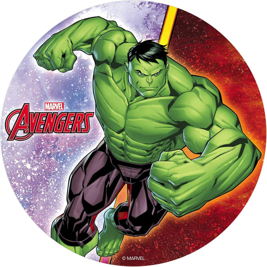 OBLEA PARA TARTAS DE HULK REDONDA DE 20CM