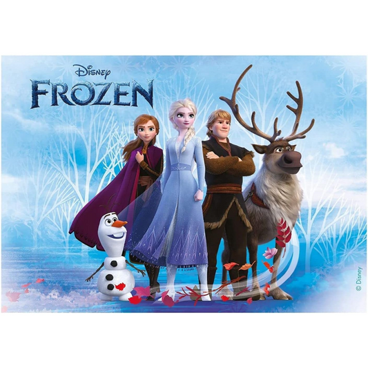 OBLEA PARA TARTAS DE FROZEN RECTANGULAR DE 15X21CM