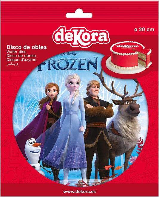 OBLEA PARA TARTAS DE FROZEN REDONDA DE 20CM
