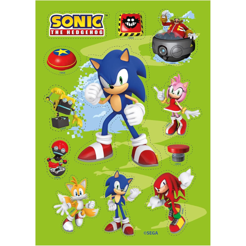 OBLEA PARA TARTAS DE SONIC RECORTABLE