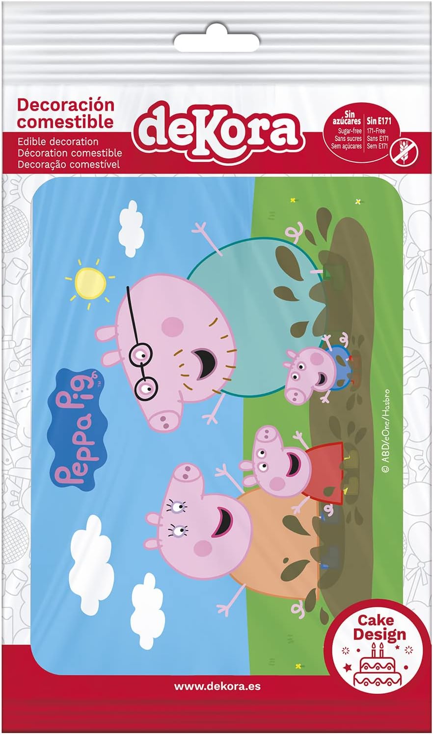 OBLEA PARA TARTAS DE PEPPA PIG RECTANGULAR DE 15X21CM
