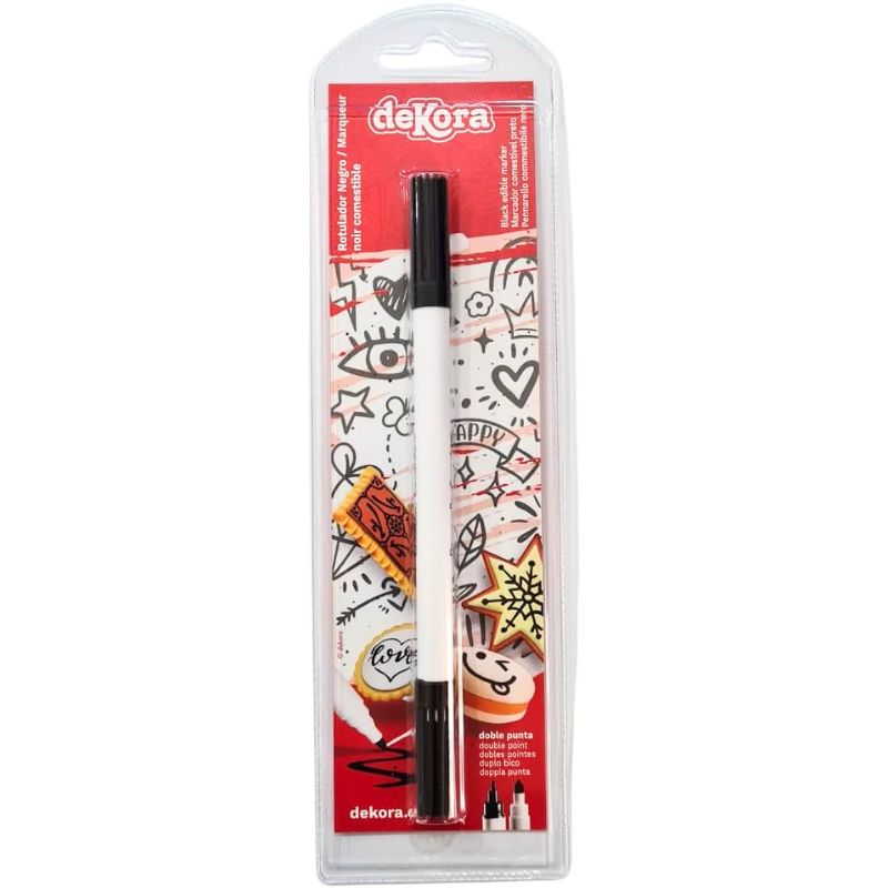 ROTULADOR COMESTIBLE NEGRO DOBLE PUNTA