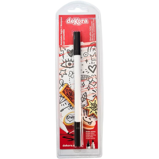 ROTULADOR COMESTIBLE NEGRO DOBLE PUNTA