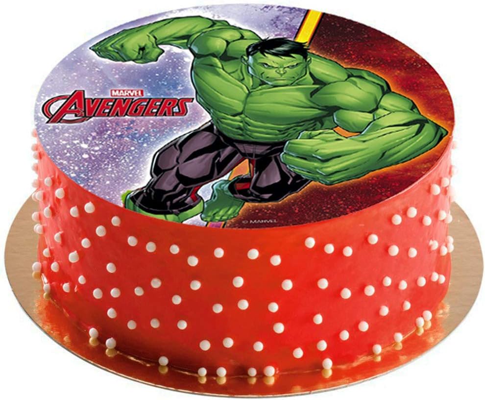 OBLEA PARA TARTAS DE HULK REDONDA DE 20CM