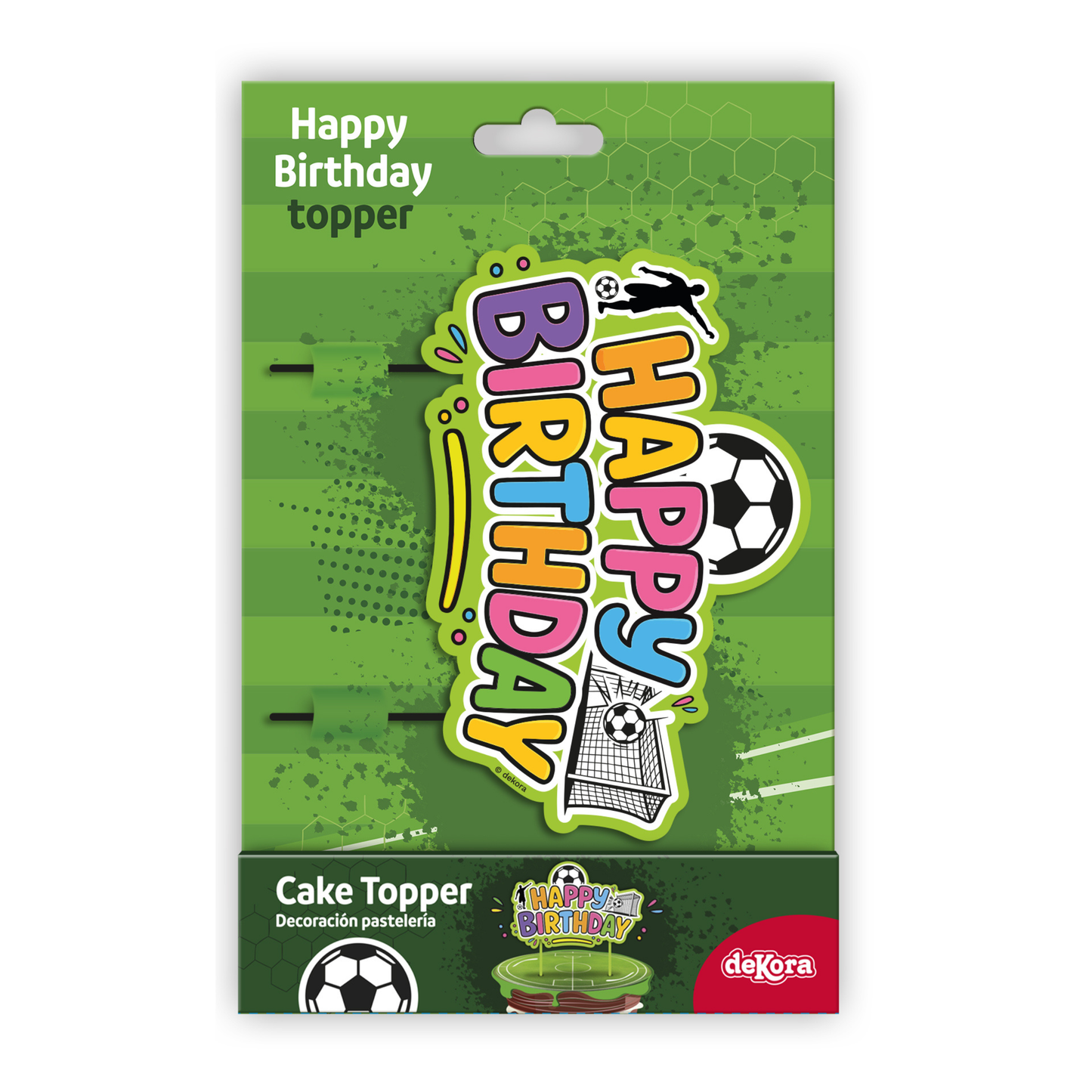 CAKE TOPPER PAPEL FÚTBOL COLOR 17,5 CM
